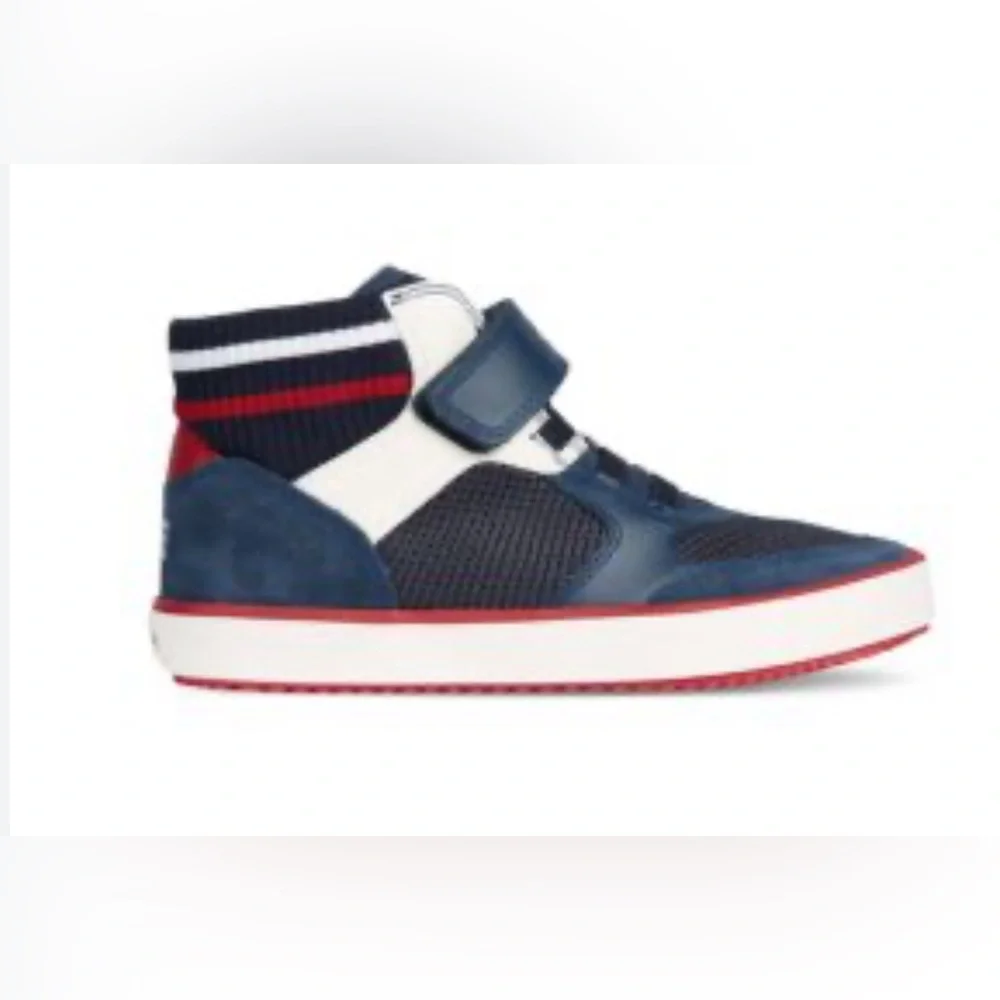 GEOX mixed media mid top sneaker sz 3.5